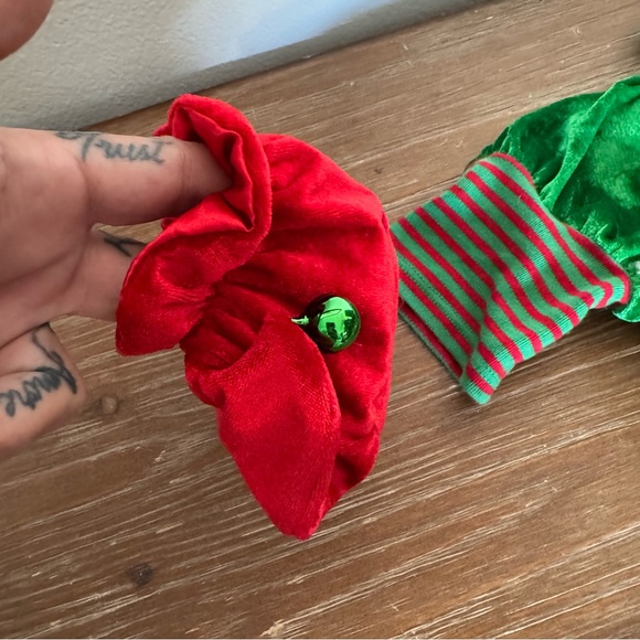 Build-A-Bear Workshop Christmas Santa Claus Elf Outfit Costume Clothes Set Of 2 - Picture 5 of 5